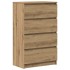 Aparador de madera de ingeniería roble artisan 60x35x98,5