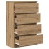 Aparador de madera de ingeniería roble artisan 60x35x98,5