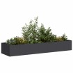 Jardinera de acero laminado en frío negro 280x80x40 cm