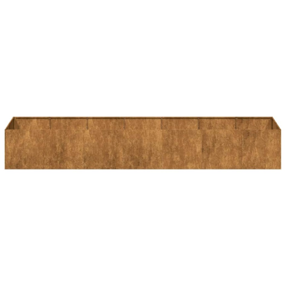 Jardinera oxidada 280x80x40 cm acero