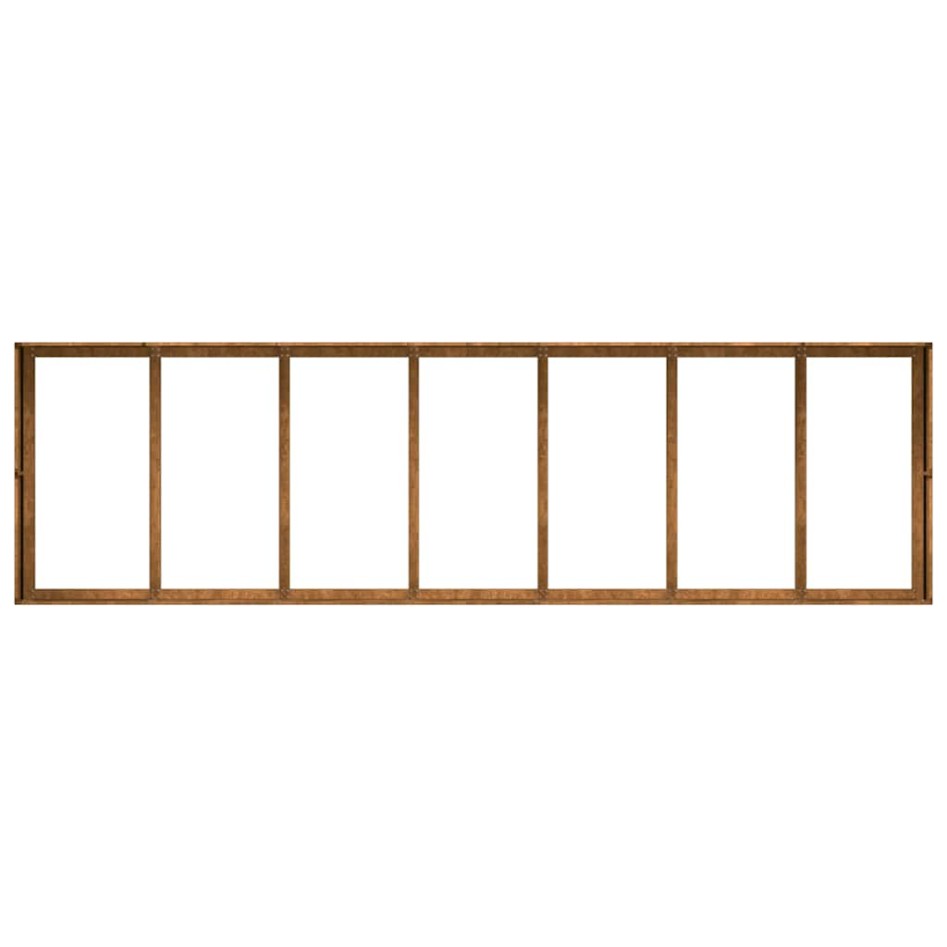 Jardinera oxidada 280x80x40 cm acero