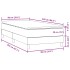 Cama box spring con colchón terciopelo verde oscuro 90x220