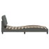 Estructura de cama sin colchón tela gris oscuro 80x200
