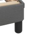 Estructura de cama sin colchón tela gris oscuro 80x200