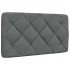 Estructura de cama sin colchón tela gris oscuro 90x200
