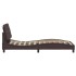 Estructura de cama sin colchón tela marrón oscuro 90x200