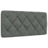 Estructura de cama sin colchón tela gris oscuro 90x200