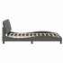 Cama sin colchón tela gris oscuro 140x190