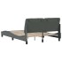Cama sin colchón tela gris oscuro 140x190