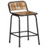 Taburetes de barra 4 uds 46x35,5x70 madera maciza