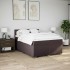 Cama box spring con colchón tela marrón oscuro 140x190