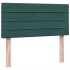 Cama box spring con colchón terciopelo verde oscuro 90x210
