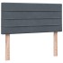 Cama box spring con colchón terciopelo gris oscuro 80x220
