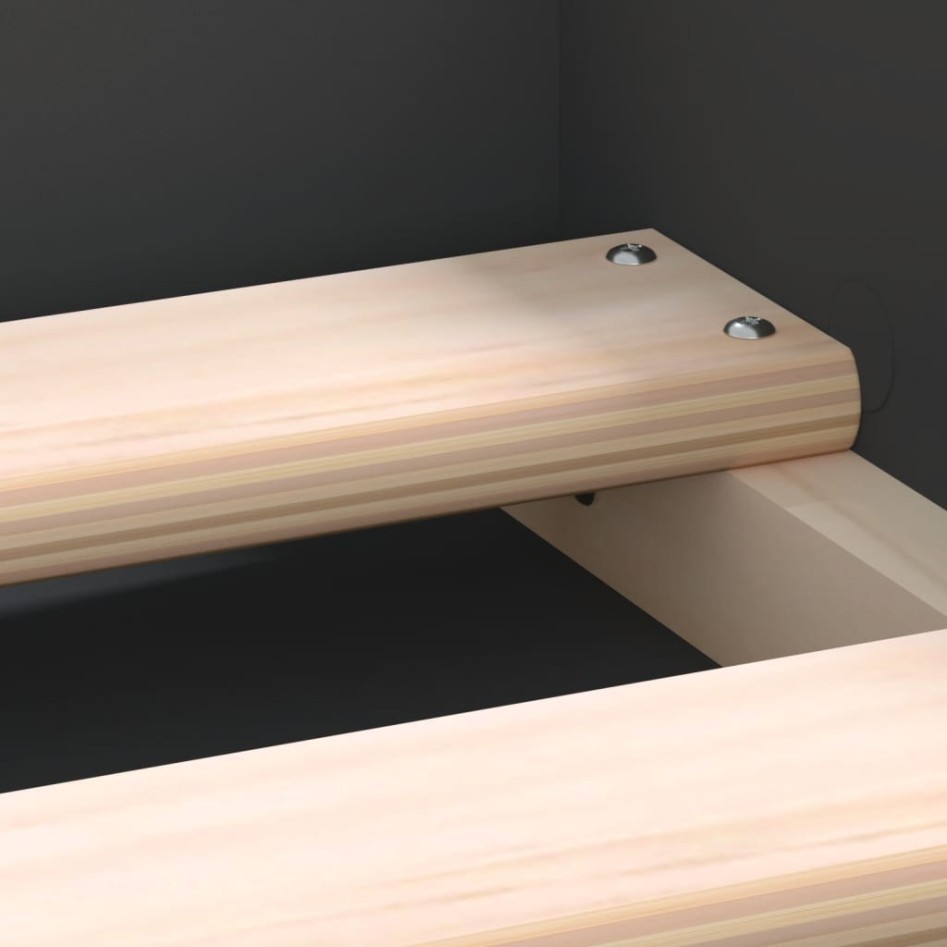 Estructura de cama negra 140x200