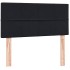 Cama box spring con colchón cuero sintético negro 90x210