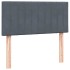 Cama box spring con colchón terciopelo gris oscuro 80x210