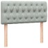 Cama box spring con colchón terciopelo gris claro 80x220