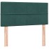 Cama box spring con colchón terciopelo verde oscuro 80x220