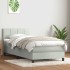 Cama box spring con colchón terciopelo gris claro 90x220