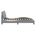 Estructura cama con LED sin colchón tela gris claro 140x190