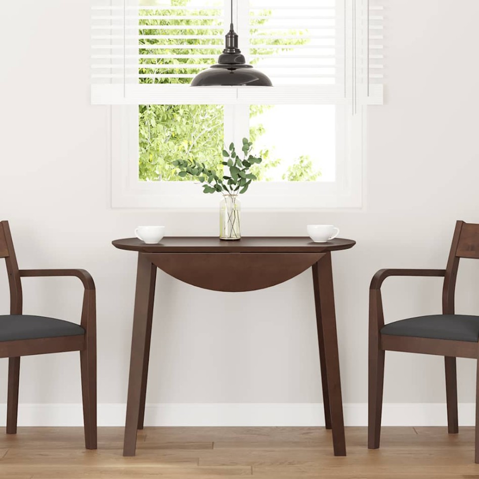 Mesa de comedor de madera maciza de caucho