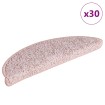 Alfombrilla escalera 30 uds rosa clara 56x17x3 cm