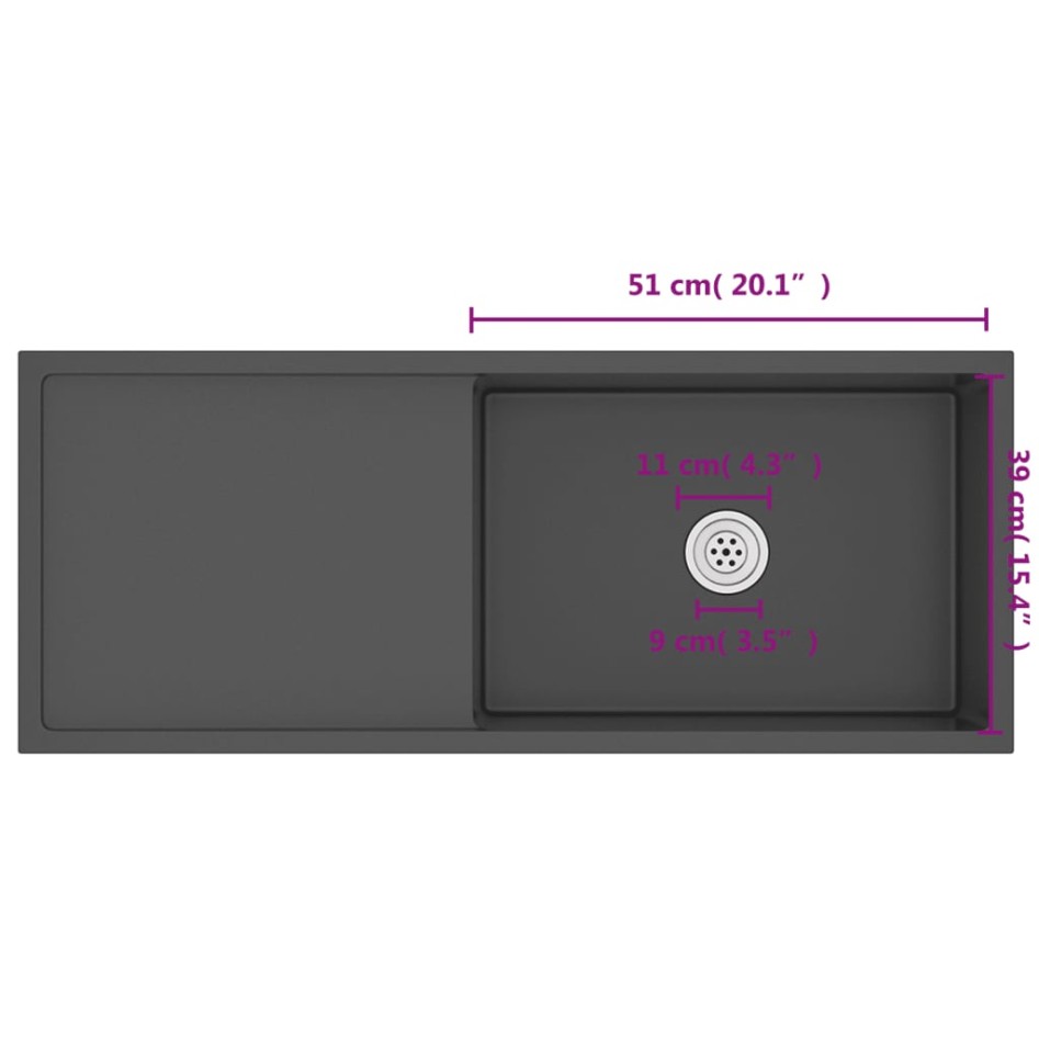 Fregadero hecho a mano acero inoxidable