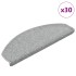 Alfombrilla escalera 30 uds gris claro 65x24x4