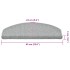 Alfombrilla escalera 30 uds gris claro 65x24x4