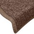 Alfombrilla escalera 30 uds marrón 65x24x4