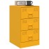Mesitas de noche 2 uds acero amarillo mostaza 34,5x39x62