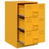 Mesitas de noche 2 uds acero amarillo mostaza 34,5x39x62