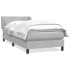 Cama box spring con colchón terciopelo gris claro 80x220