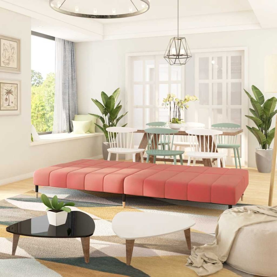 Sofá cama de 2 plazas terciopelo