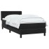Cama box spring con colchón cuero sintético negro 80x220