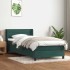 Cama box spring con colchón terciopelo verde oscuro 90x220