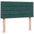 Cama box spring con colchón terciopelo verde oscuro 90x220
