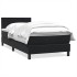 Cama box spring con colchón terciopelo negro 90x220