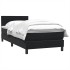 Cama box spring con colchón terciopelo negro 90x220