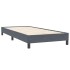 Cama box spring con colchón terciopelo gris oscuro 80x220