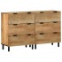 Aparadores 2 uds. madera maciza de mango marrón 60x33x75
