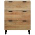 Aparadores 2 uds. madera maciza de mango marrón 60x33x75
