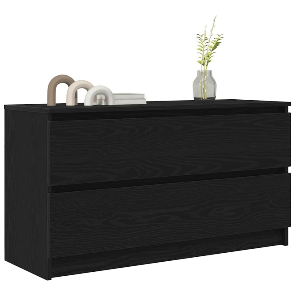 Mueble para TV madera contrachapada negro 100x35x54