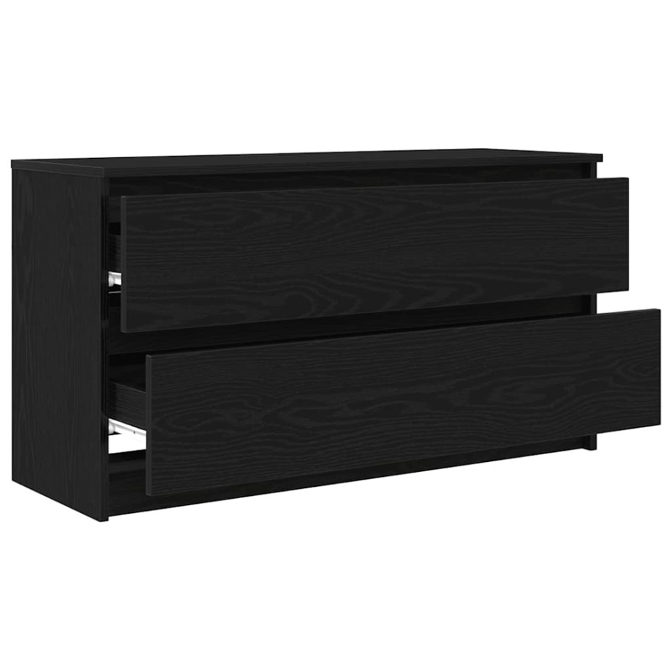 Mueble para TV madera contrachapada negro 100x35x54