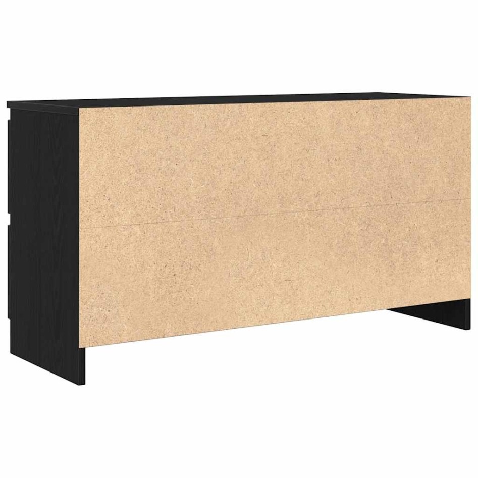 Mueble para TV madera contrachapada negro 100x35x54