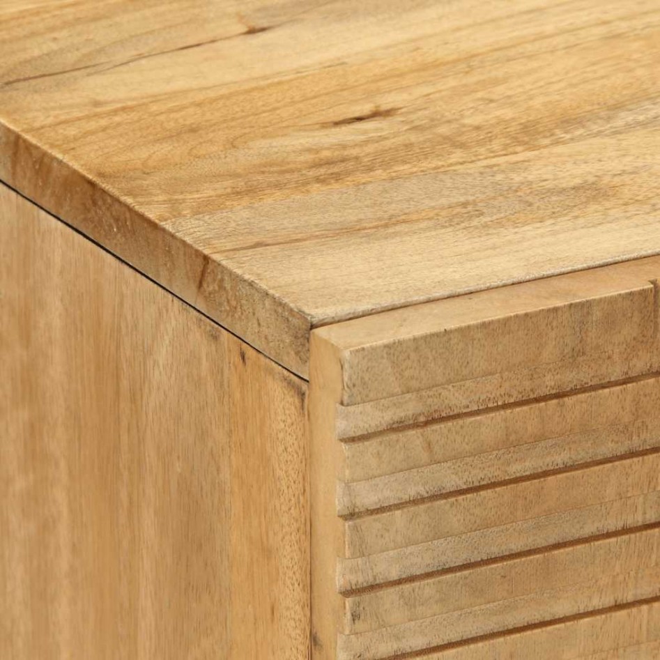 Conjunto de muebles de baño 2 uds marrón madera maciza de