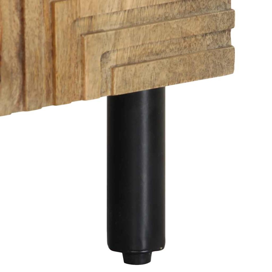 Conjunto de muebles de baño 2 uds marrón madera maciza de