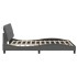 Estructura de cama con LED sin colchón gris oscuro 140x200