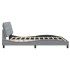 Estructura de cama con LED sin colchón gris claro 180x200