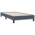 Cama box spring con colchón terciopelo gris oscuro 90x210